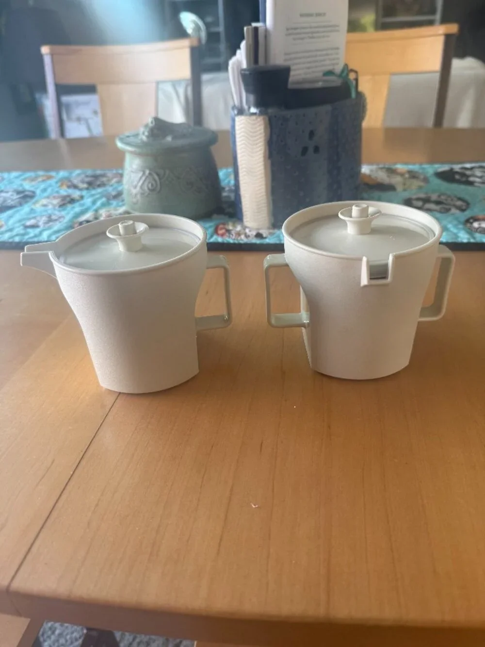 Vintage Tupperware cream and sugar set